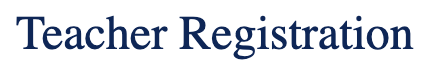 TEACHER REGISTRATION